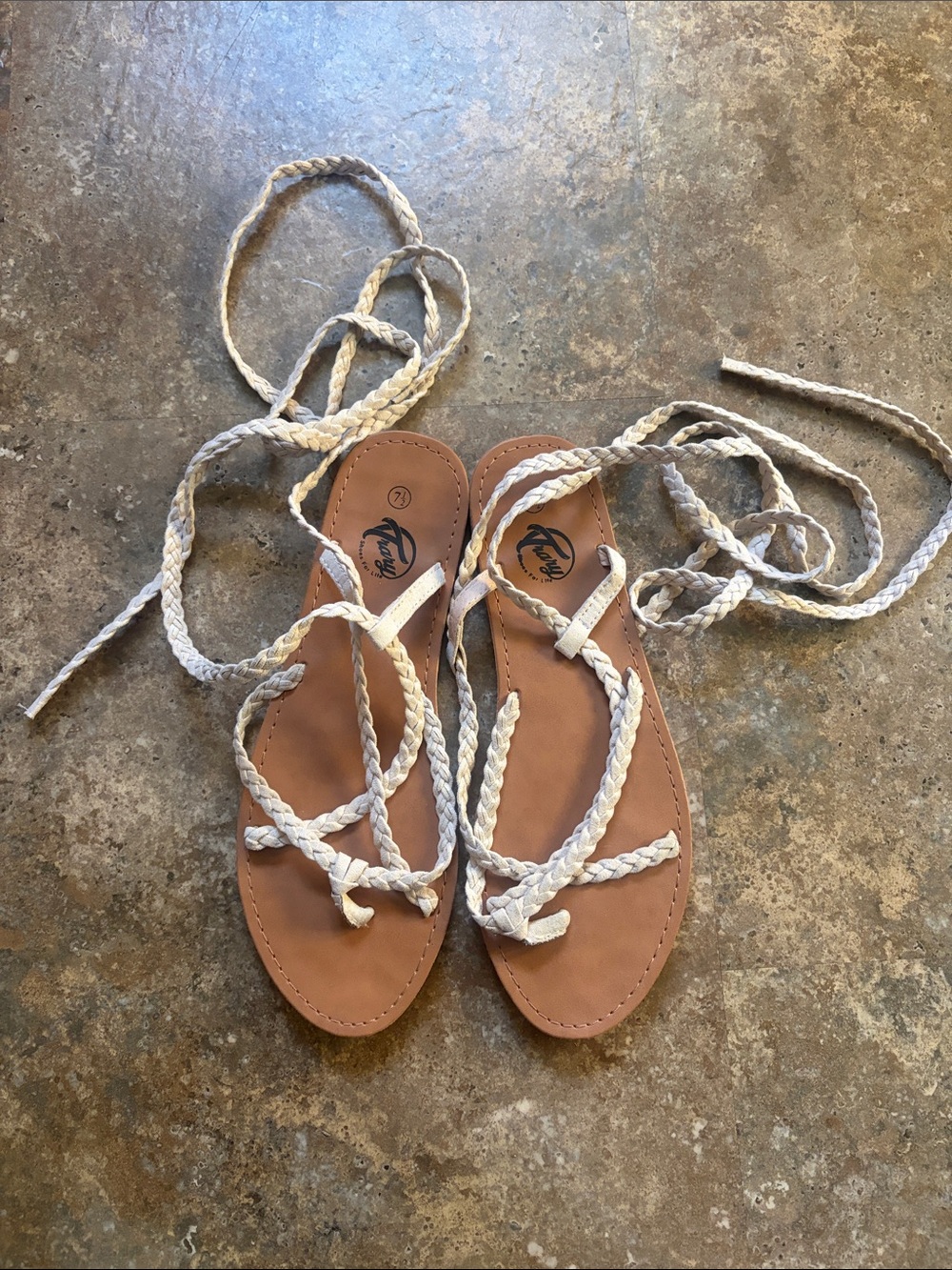 Women's Braided Lace-Up Gladiator Sandals